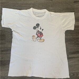 Vintage Mickey Mouse Soft Distressed  Cotton Single Stitch Tshirt